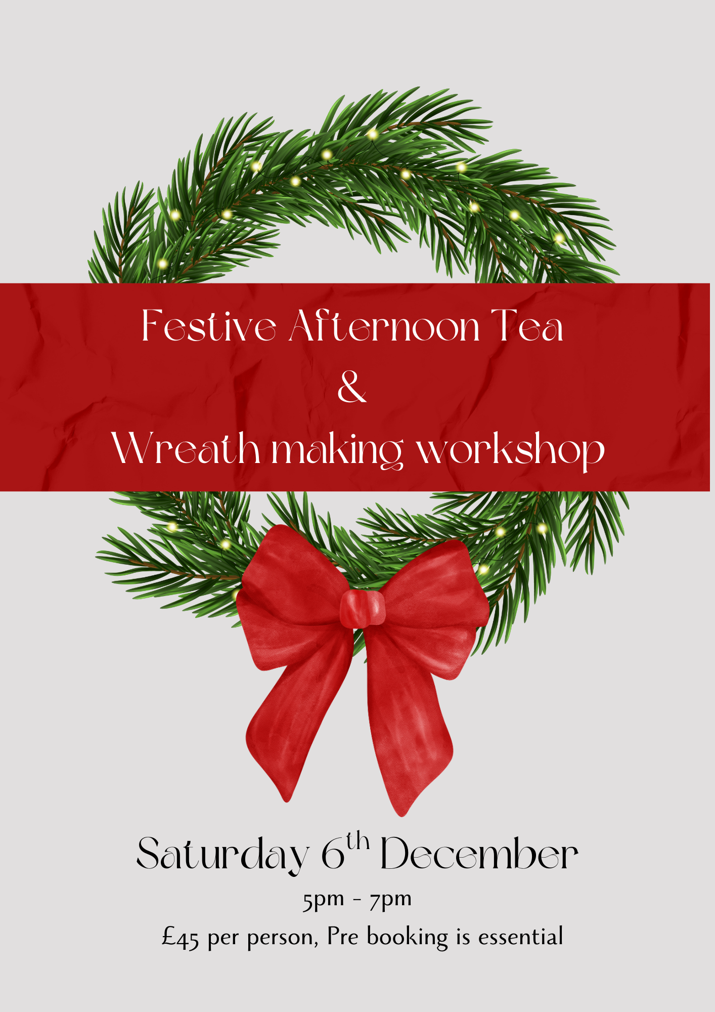 Wreath making workshop at East Ayton Lodge